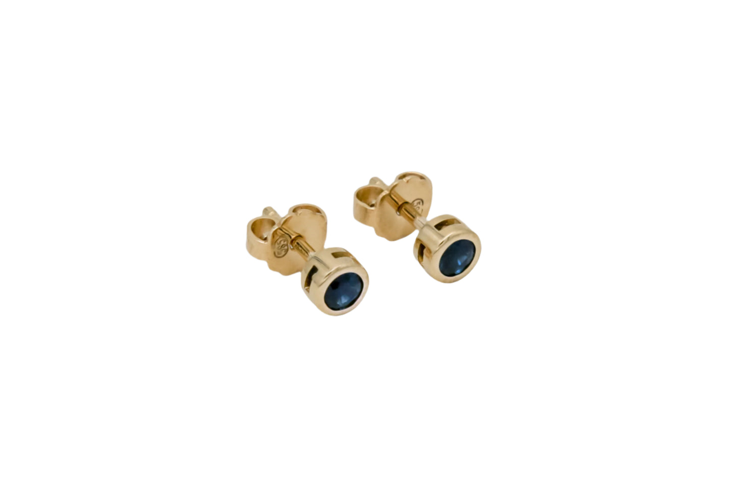 Ohrringe aus Gelbgold mit Saphir