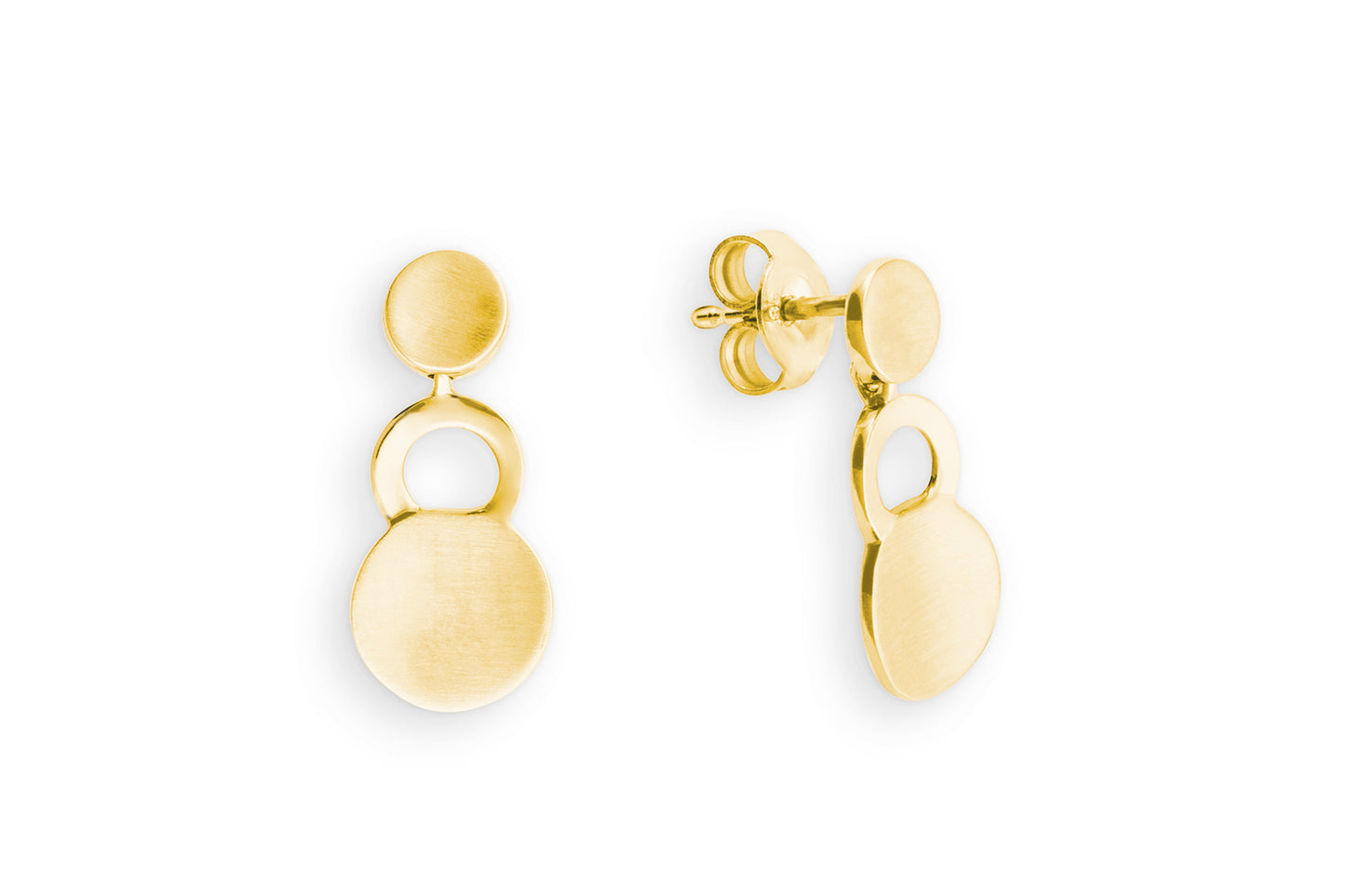 Ohrringe mit Pendel Gelbgold