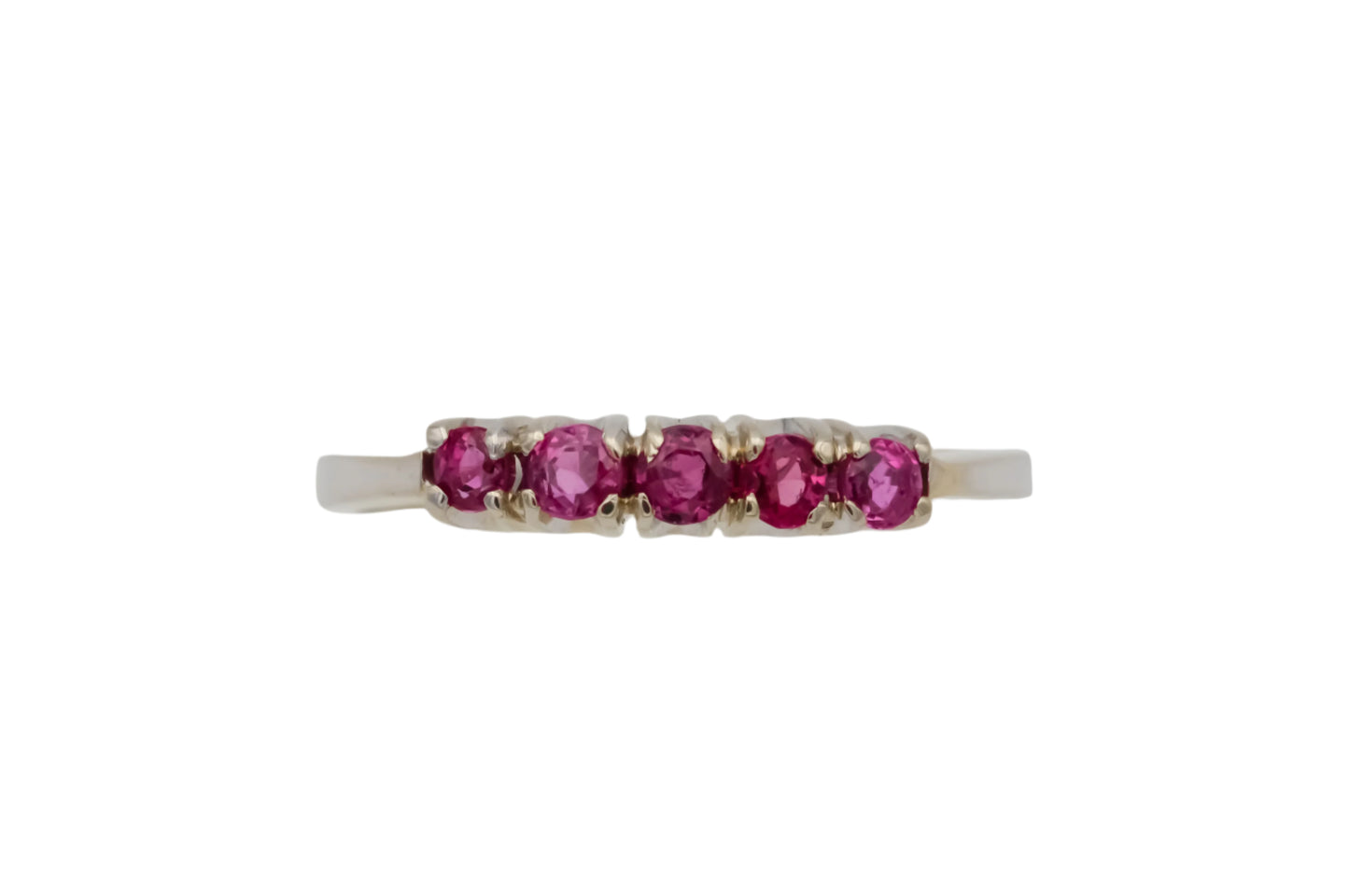 Ring white gold with rubies