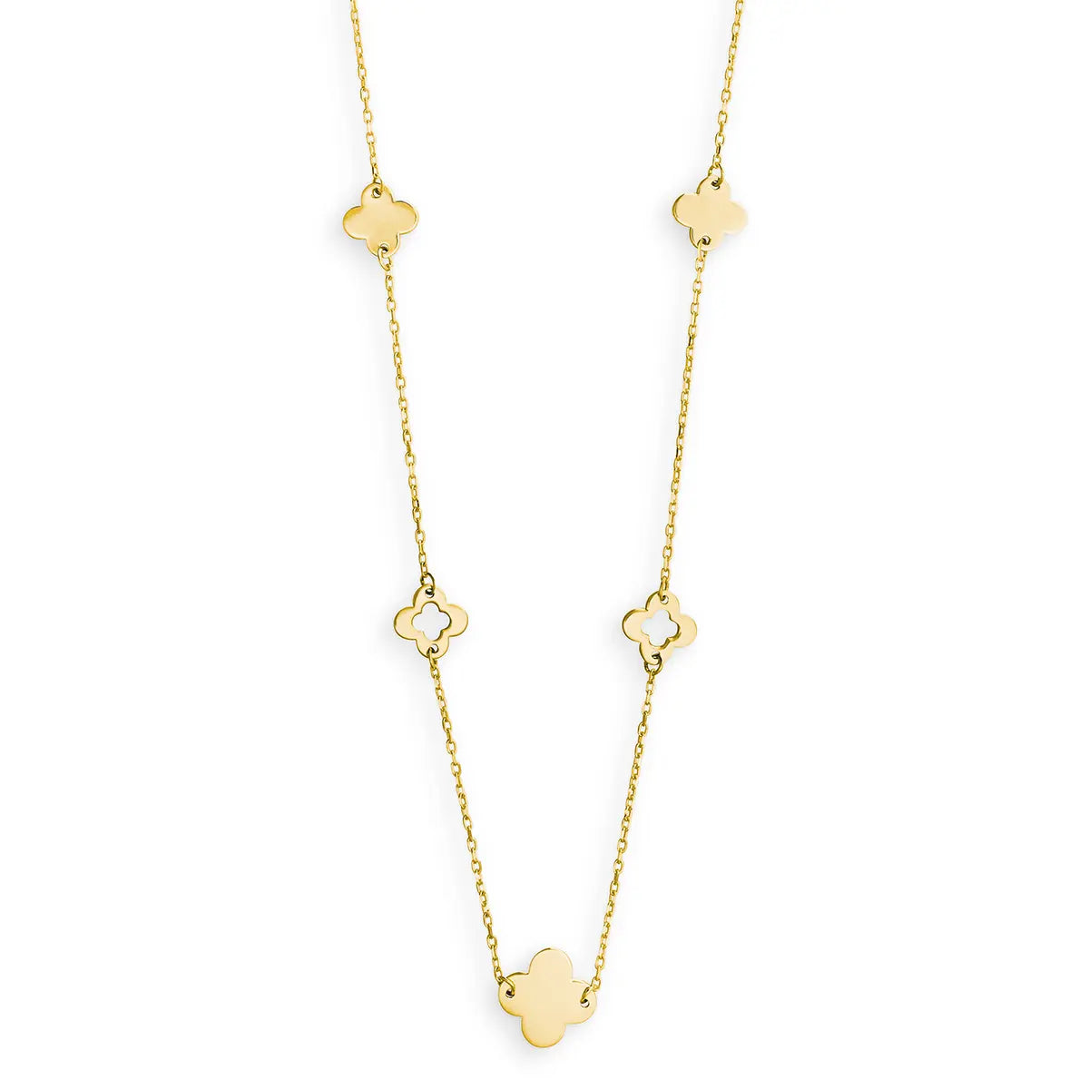 Collier Blumen Gelbgold