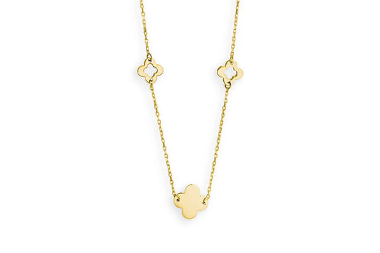 Collier Blumen Gelbgold