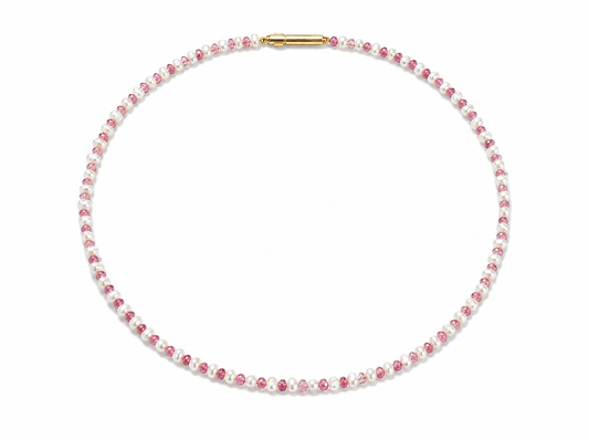 Collier mit Perlen und Turmalin