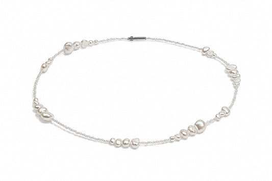 Collier mit Perlen und Zirkon